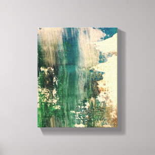 Waterval in het bos Originele Abstracte kunst schi Canvas Afdruk