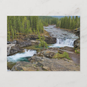 Waterval in het Canadese Rocky Mountains Briefkaart