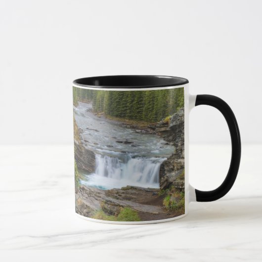 Waterval in het Canadese Rocky Mountains Mok (Rechts)