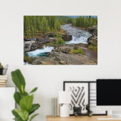 Waterval in het Canadese Rocky Mountains Poster (Thuiskantoor)