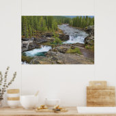 Waterval in het Canadese Rocky Mountains Poster (Keuken)