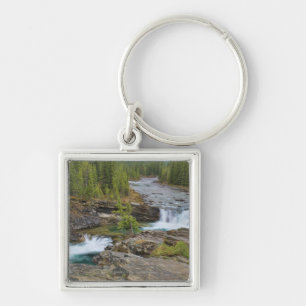 Waterval in het Canadese Rocky Mountains Sleutelhanger