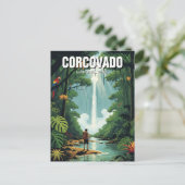 Waterval in het Costa Rica Corcovado National Park Briefkaart (Staand voorkant)