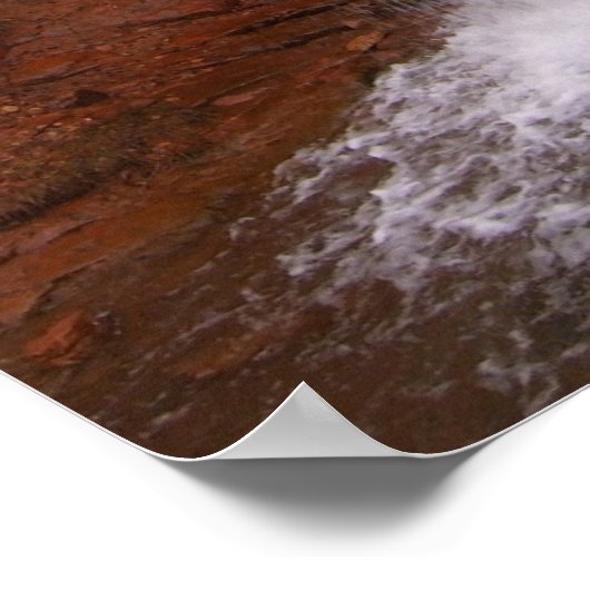 Waterval in het gebied Moab Poster (Hoek)