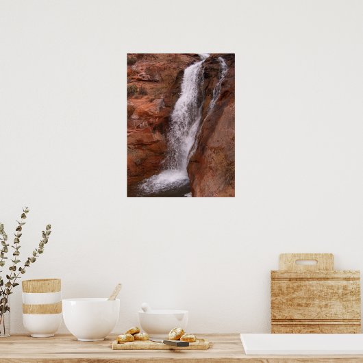 Waterval in het gebied Moab Poster (Keuken)