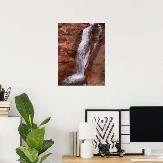 Waterval in het gebied Moab Poster (Thuiskantoor)