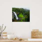 Waterval in het groen poster (Keuken)