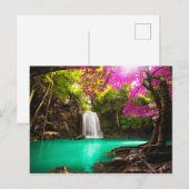 Waterval in het herfstbos briefkaart (Voorkant / Achterkant)
