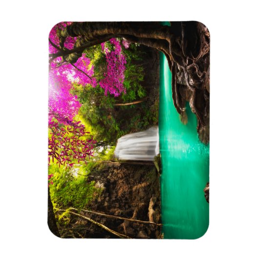 Waterval in het herfstbos magneet (Verticaal)