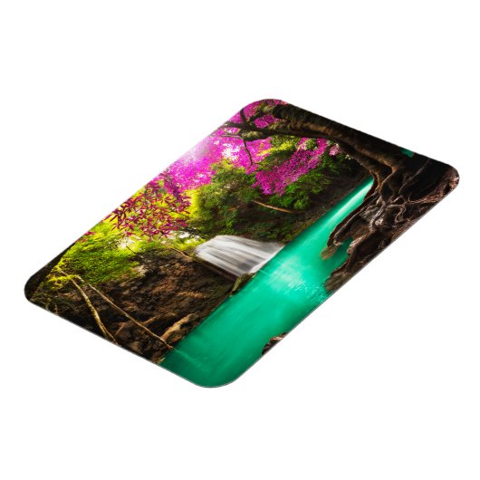 Waterval in het herfstbos magneet (Linkerzijde)