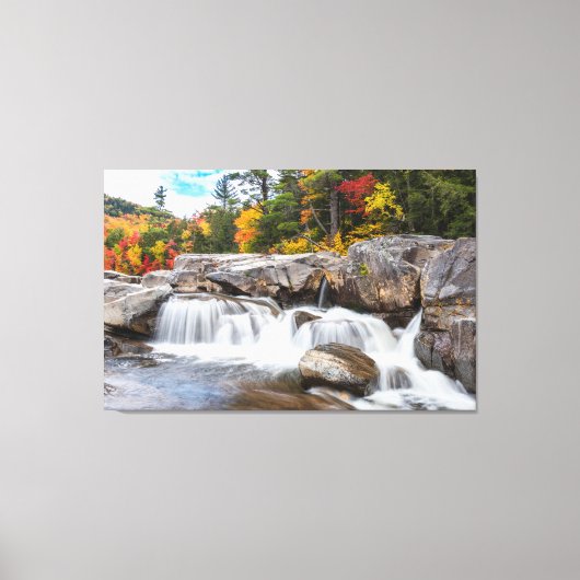 Waterval in het najaar canvas afdruk (Voorkant)