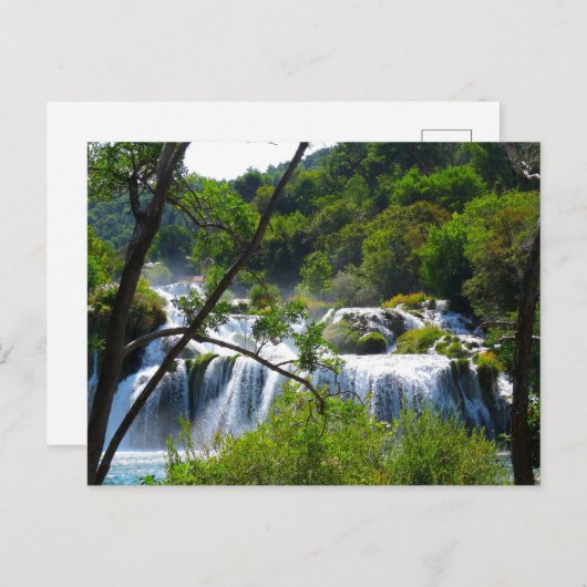 Waterval in het Nationaal Park Krka - briefkaart K (Voorkant / Achterkant)
