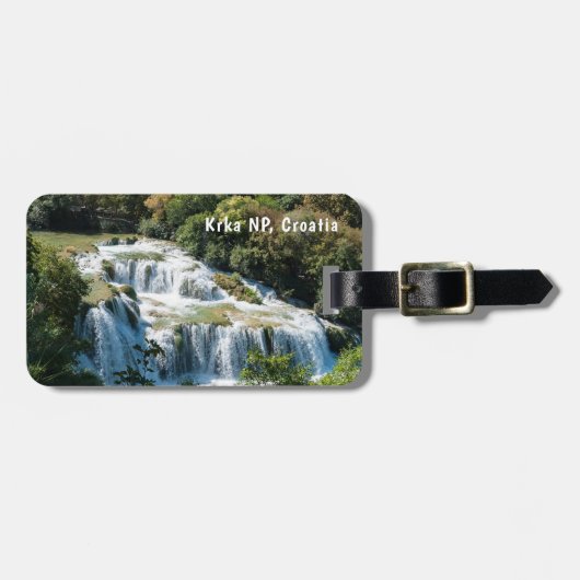 Waterval in het Nationaal Park Krka - Dalmatia, Kr Bagagelabel (Voorkant horizontaal)