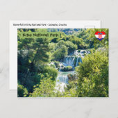 Waterval in het Nationaal Park Krka - Dalmatia, Kr Briefkaart (Voorkant / Achterkant)