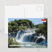 Waterval in het Nationaal Park Krka - Dalmatia, Kr Briefkaart (Voorkant / Achterkant)