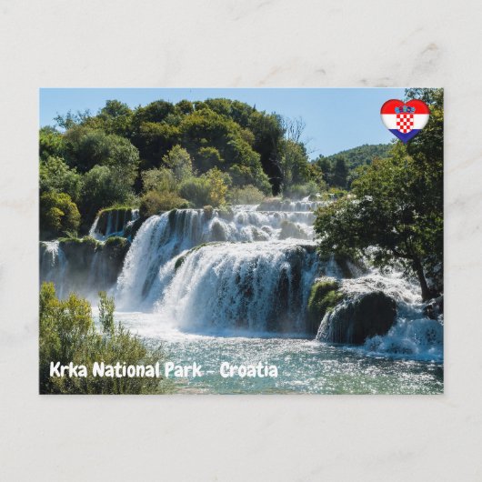 Waterval in het Nationaal Park Krka - Dalmatia, Kr Briefkaart (Voorkant)