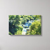 Waterval in het Nationaal Park Krka - Dalmatia, Kr Canvas Afdruk (Voorkant)