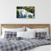 Waterval in het Nationaal Park Krka - Dalmatia, Kr Canvas Afdruk (Insitu (Slaapkamer))