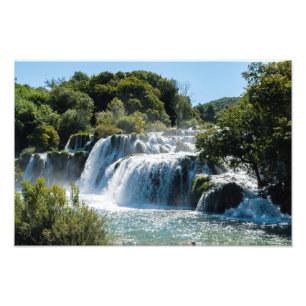 Waterval in het Nationaal Park Krka - Dalmatia, Kr Foto Afdruk
