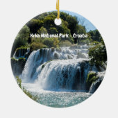 Waterval in het Nationaal Park Krka - Dalmatia, Kr Keramisch Ornament (Achterkant)