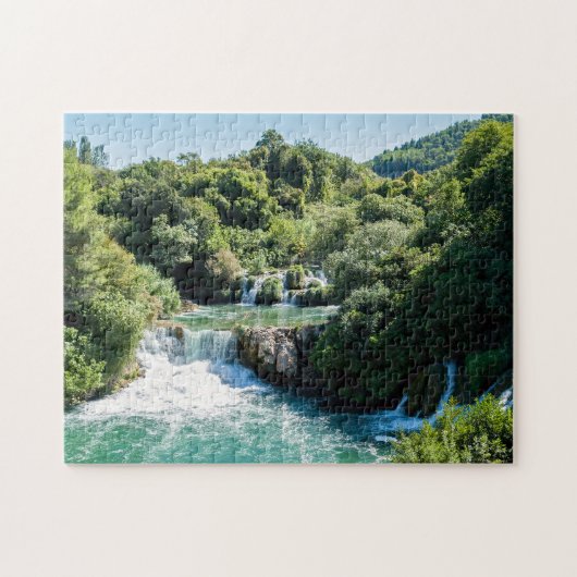 Waterval in het Nationaal Park Krka - Dalmatia, Kr Legpuzzel (Horizontaal)