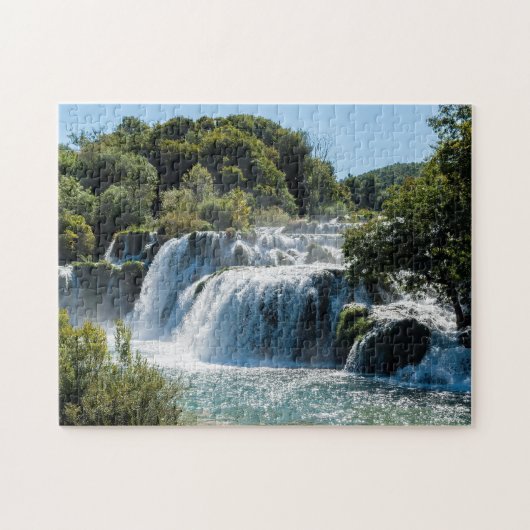 Waterval in het Nationaal Park Krka - Dalmatia, Kr Legpuzzel (Horizontaal)