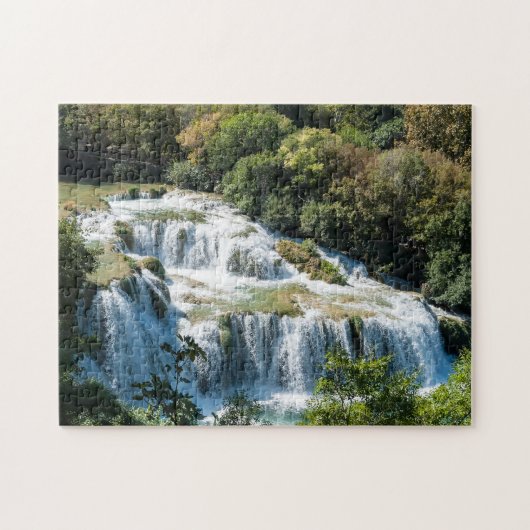 Waterval in het Nationaal Park Krka - Dalmatia, Kr Legpuzzel (Horizontaal)