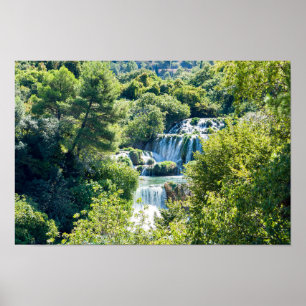 Waterval in het Nationaal Park Krka - Dalmatia, Kr Poster