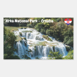 Waterval in het Nationaal Park Krka - Dalmatia, Kr Rechthoekige Sticker