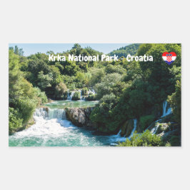 Waterval in het Nationaal Park Krka - Dalmatia, Kr Rechthoekige Sticker