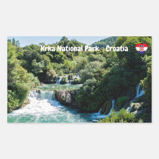 Waterval in het Nationaal Park Krka - Dalmatia, Kr Rechthoekige Sticker (Voorkant)