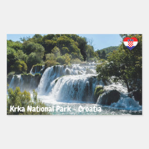 Waterval in het Nationaal Park Krka - Dalmatia, Kr Rechthoekige Sticker