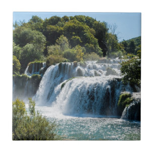 Waterval in het Nationaal Park Krka - Dalmatia, Kr Tegeltje