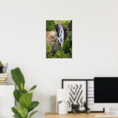 Waterval in het Nationaal Park Mount Rainier Poster (Thuiskantoor)