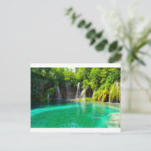 Waterval in het Nationaal Park Plitvice in Kroatië Briefkaart (Staand voorkant)