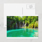 Waterval in het Nationaal Park Plitvice in Kroatië Briefkaart (Voorkant / Achterkant)