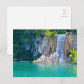 Waterval in het Nationaal Park Plitvice in Kroatië Briefkaart (Voorkant / Achterkant)