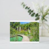 Waterval in het Nationaal Park Plitvice in Kroatië Briefkaart (Staand voorkant)