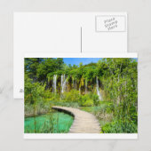 Waterval in het Nationaal Park Plitvice in Kroatië Briefkaart (Voorkant / Achterkant)