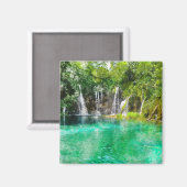 Waterval in het Nationaal Park Plitvice in Kroatië Magneet (Voorkant / Achterkant)