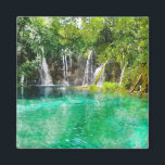Waterval in het Nationaal Park Plitvice in Kroatië Magneet<br><div class="desc">Waterval in het Nationaal Park Plitvice in Kroatië - Waterverf</div>