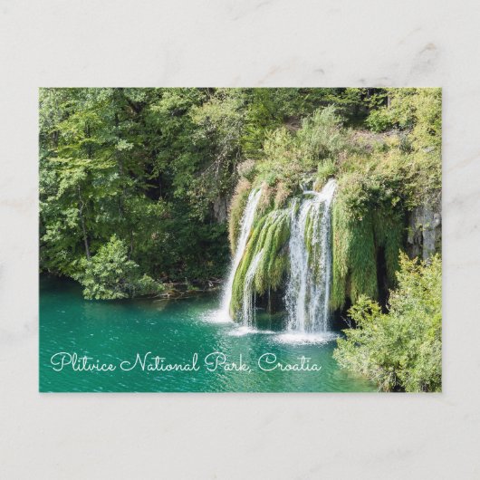 Waterval in het Nationaal Park Plitvice - Kroatië Briefkaart (Voorkant)