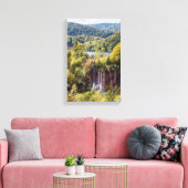 Waterval in het Nationaal Park Plitvice - Kroatië Canvas Afdruk (Insitu (Woonkamer))