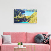 Waterval in het Nationaal Park Plitvice - Kroatië Canvas Afdruk (Insitu (Woonkamer))