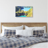 Waterval in het Nationaal Park Plitvice - Kroatië Canvas Afdruk (Insitu (Slaapkamer))