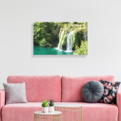 Waterval in het Nationaal Park Plitvice - Kroatië Canvas Afdruk (Insitu (Woonkamer))