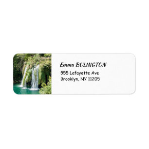 Waterval in het Nationaal Park Plitvice - Kroatië Etiket