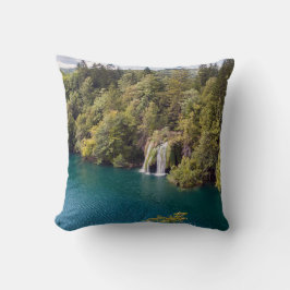 Waterval in het Nationaal Park Plitvice - Kroatië Kussen
