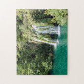 Waterval in het Nationaal Park Plitvice - Kroatië Legpuzzel (Verticaal)