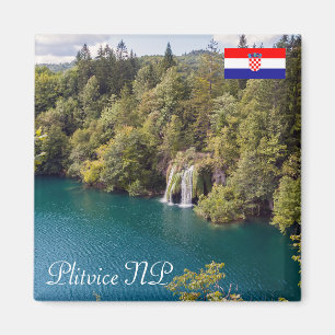 Waterval in het Nationaal Park Plitvice - Kroatië Magneet